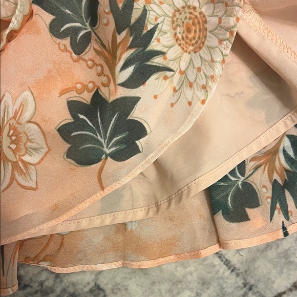 Floral Midi Dress in Orange by Saints and Secrets - Picture 5 of 6